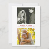 Modernes Minimales Foto 40. Hochzeitstag Einladung (Rückseite)