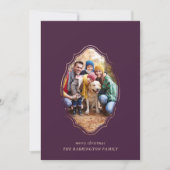 Modernes minimales Foto aus Holz und Pflaume (Vorderseite)