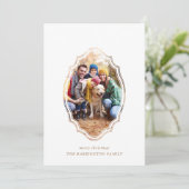 Modernes, minimales Foto aus Weiß und Holz (Stehend Vorderseite)