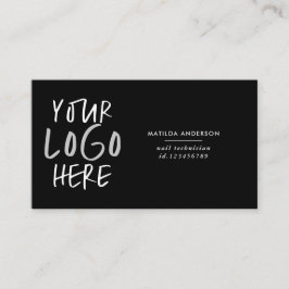 Modernes, minimales Foto-ersetzbares Logo Visitenkarte
