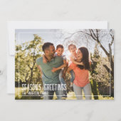 Modernes, minimales Foto Feiertagskarte (Vorderseite)