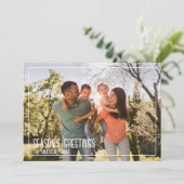 Modernes, minimales Foto Feiertagskarte (Stehend Vorderseite)