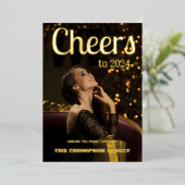 Modernes, minimales Foto Folien Feiertagskarte (Stehend vorne)