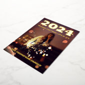 Modernes minimales Foto Folien Feiertagskarte (Gedreht)