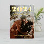 Modernes minimales Foto Folien Feiertagskarte (Stehend vorne)