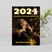 Modernes minimales Foto Folien Feiertagskarte (Stehend vorne)