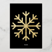 Modernes minimales Foto Folien Feiertagskarte (Rückseite)