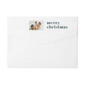 Modernes Minimales Foto für Familien Dunkle Grüne (Rückseite)