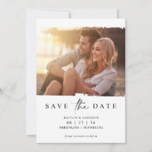 Modernes Minimales Foto für Hochzeiten retten den 