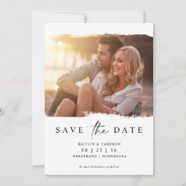 Modernes Minimales Foto für Hochzeiten retten den  Save The Date
