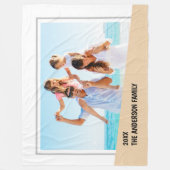 Modernes Minimales Foto mit Diagonal-Farbblock Fleecedecke (Vorderseite)