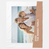 Modernes Minimales Foto mit Diagonal-Farbblock Fleecedecke (Vorderseite)