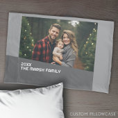 Modernes Minimales Foto mit Diagonal-Farbblock Kissenbezug