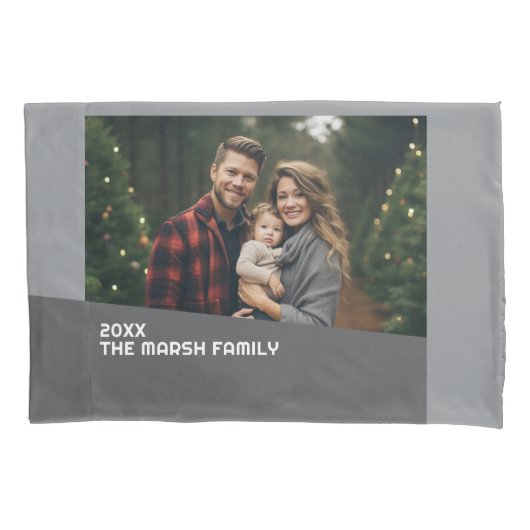 Modernes Minimales Foto mit Diagonal-Farbblock Kissenbezug (Vorderseite)