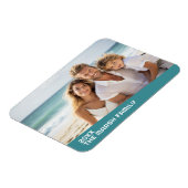 Modernes Minimales Foto mit Diagonal-Farbblock Magnet (Linke Seite)