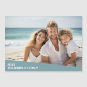 Modernes Minimales Foto mit Diagonal-Farbblock Magnetkarte (Vorderseite)