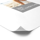 Modernes Minimales Foto mit Diagonal-Farbblock Poster (Ecke)