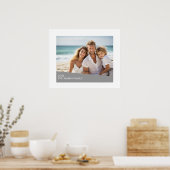 Modernes Minimales Foto mit Diagonal-Farbblock Poster (Küche)