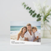 Modernes Minimales Foto mit Diagonal-Farbblock Postkarte (Stehend Vorderseite)