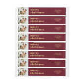 Modernes Minimales Foto Rotes Weihnachtsfest (Bogen)