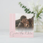 Modernes Minimales Foto | SAVE THE DATE (Stehend Vorderseite)