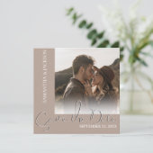 Modernes Minimales Foto | Save The Date (Stehend Vorderseite)