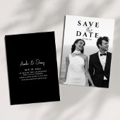 Modernes Minimales Foto Save the Date Hochzeit Einladung