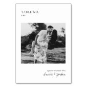 Modernes Minimales Foto | TISCHNUMMER (Rückseite)