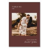 Modernes Minimales Foto | TISCHNUMMER (Vorderseite)