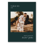 Modernes Minimales Foto | TISCHNUMMER (Rückseite)