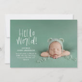 Modernes minimales Foto von schlinggrün Ankündigung (Vorderseite)