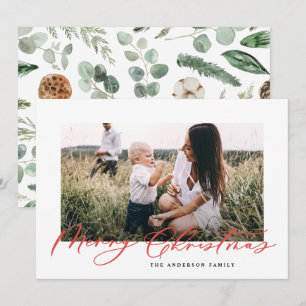 Modernes, minimales Foto Weihnachtsgeschenk Feiertagskarte