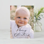 Modernes, minimales Foto Weihnachtsgeschenk Feiertagskarte (Stehend Vorderseite)