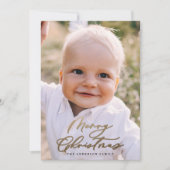 Modernes, minimales Foto Weihnachtsgeschenk Feiertagskarte (Vorderseite)