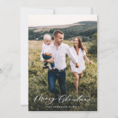 Modernes, minimales Foto Weihnachtsgeschenk Feiertagskarte (Vorderseite)