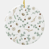 Modernes, minimales Foto Weihnachtsgeschenk Keramik Ornament (Hinten)