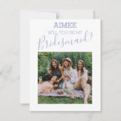 Modernes Minimales Foto | Werden Sie meine Bridesm (Vorderseite)