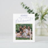 Modernes Minimales Foto | Werden Sie meine Bridesm (Stehend Vorderseite)