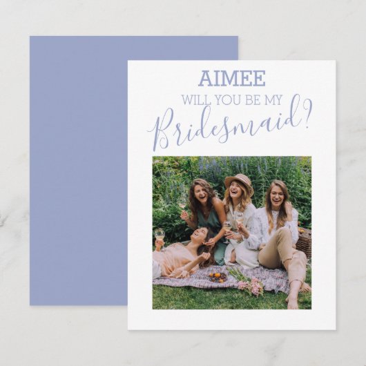 Modernes Minimales Foto | Werden Sie meine Bridesm (Vorne/Hinten)
