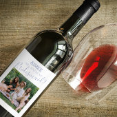 Modernes Minimales Foto | Werden Sie meine Bridesm Weinetikett