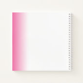 Modernes minimales Gefälle rosa weiße Make-up & Ha Notizblock (Rückseite)