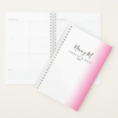 Modernes minimales Gefälle rosa weiße Make-up & Ha Planer (Anzeige)