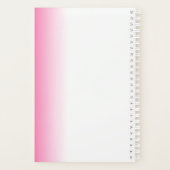 Modernes minimales Gefälle rosa weiße Make-up & Ha Planer (Rückseite)