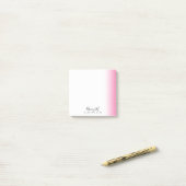 Modernes minimales Gefälle rosa weiße Make-up & Ha Post-it Klebezettel (Auf Schreibtisch)