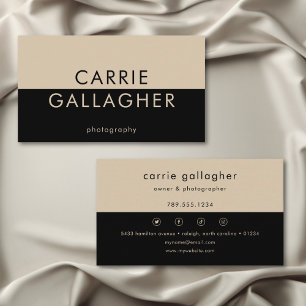 Modernes, minimales, geometrisches Monogramm Visitenkarte