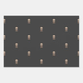 Modernes minimales geometrisches Muster in schwarz Geschenkpapier Set (Vorderseite 3)