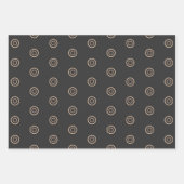 Modernes minimales geometrisches Muster in schwarz Geschenkpapier Set (Vorderseite 2)