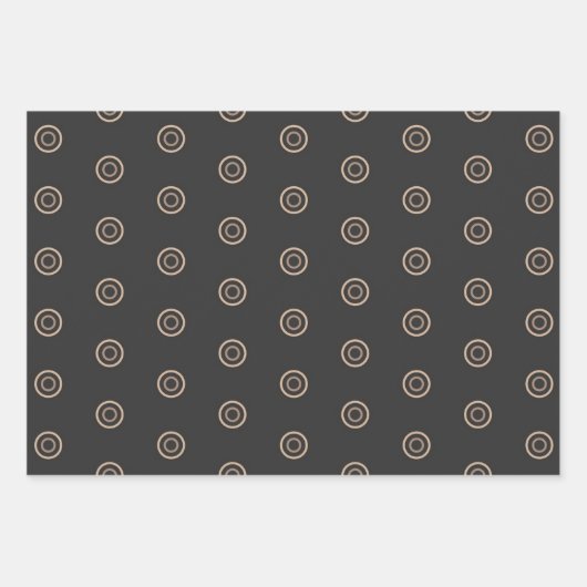 Modernes minimales geometrisches Muster in schwarz Geschenkpapier Set (Vorderseite 2)