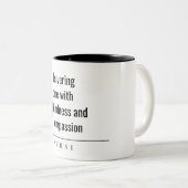 Modernes, minimales Geschenk für Krankenpfleger Zweifarbige Tasse (VorderseiteRechts)