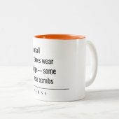 Modernes, minimales Geschenk für Krankenpfleger Zweifarbige Tasse (VorderseiteRechts)